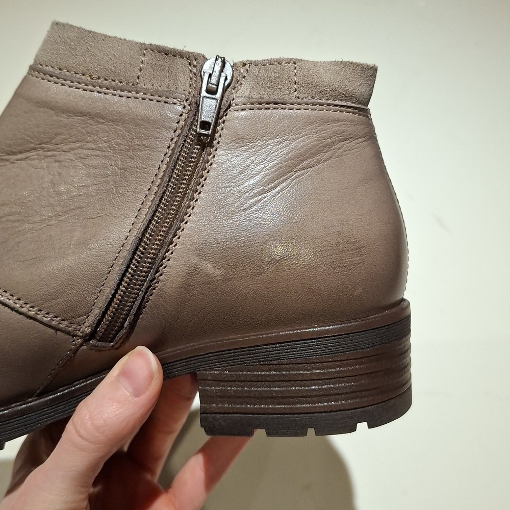 NWOT Jafa Gray Leather Moto/Desert/Steampunk Ankle Boots (EU 42/US 11) - Picture 9 of 9